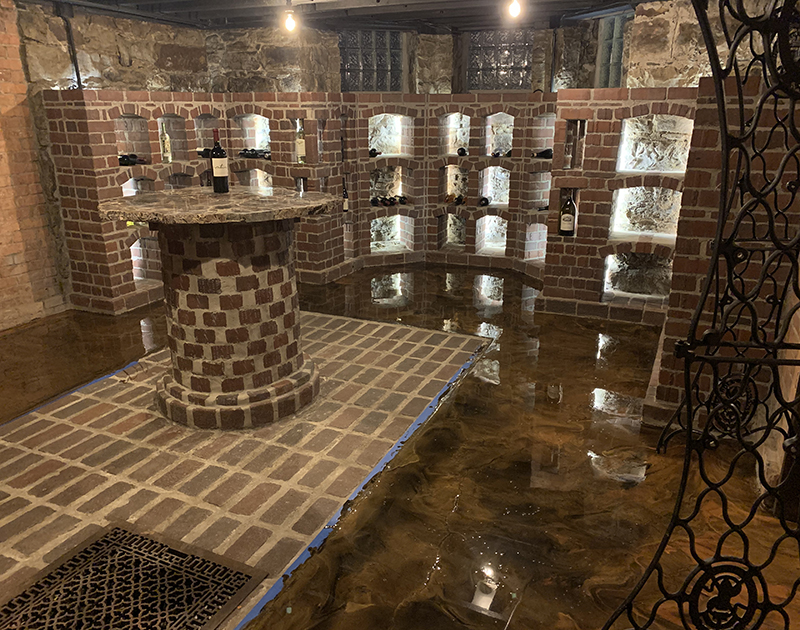Finished wine cellar is a thing of beauty! Our reclaimed bricks really shine.