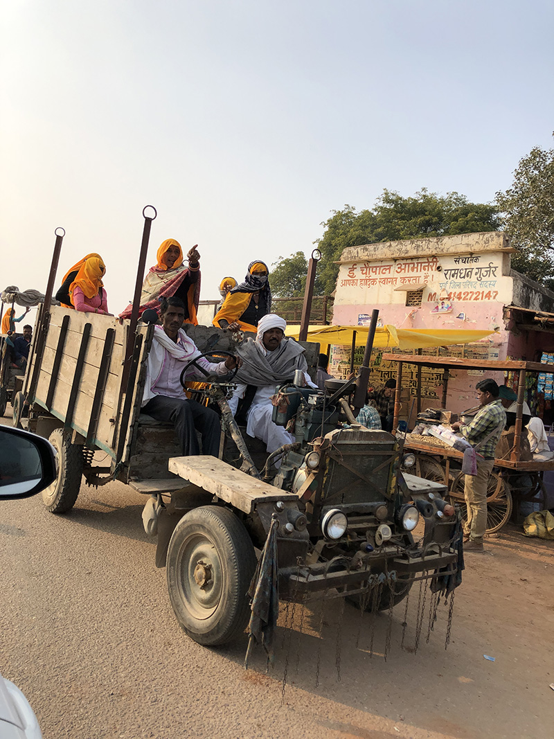 This is a homemade vehicle common in some areas of Rajasthan.