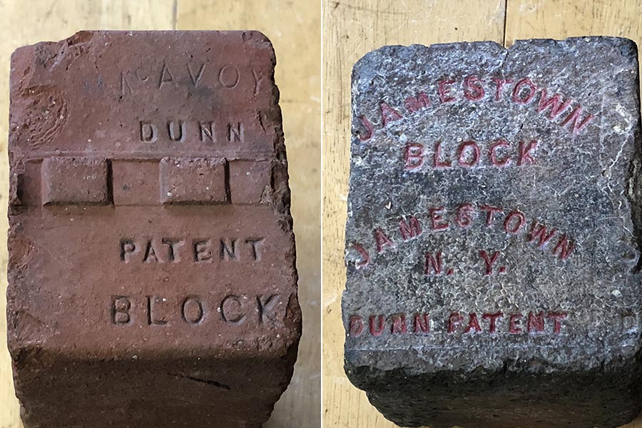 Dunn Patent stamped on Pavers