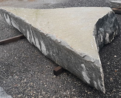 The shark fin large stone block is a unique, reclaimed material