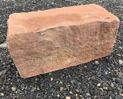 A look at the size of one Canalside Red cobblestone.