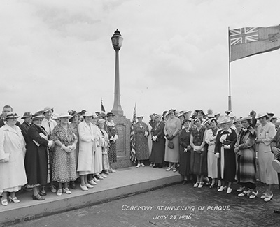 Ceremony at Unveiling of Plaque at the Peace Bridge on July 29, 1936