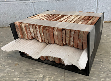 Our bundle packages for used thin brick veneer makes transport and install easy
